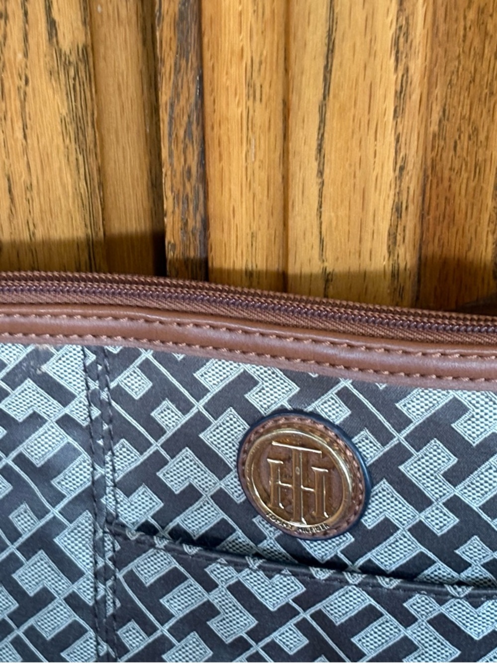 Tommy Hilfiger Brown and Black Patterned Crossbody - Picture 2 of 6
